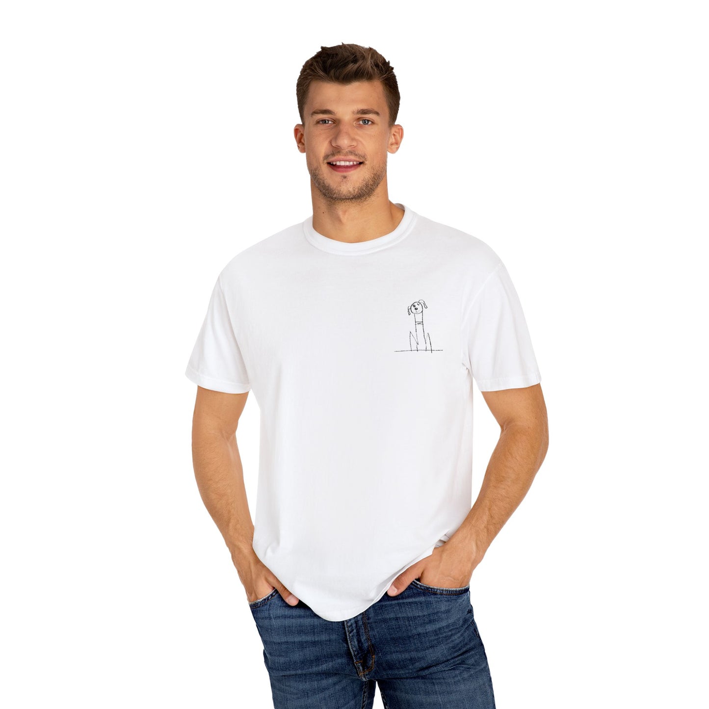DOG UNISEX EMBROIDERY T-SHIRT